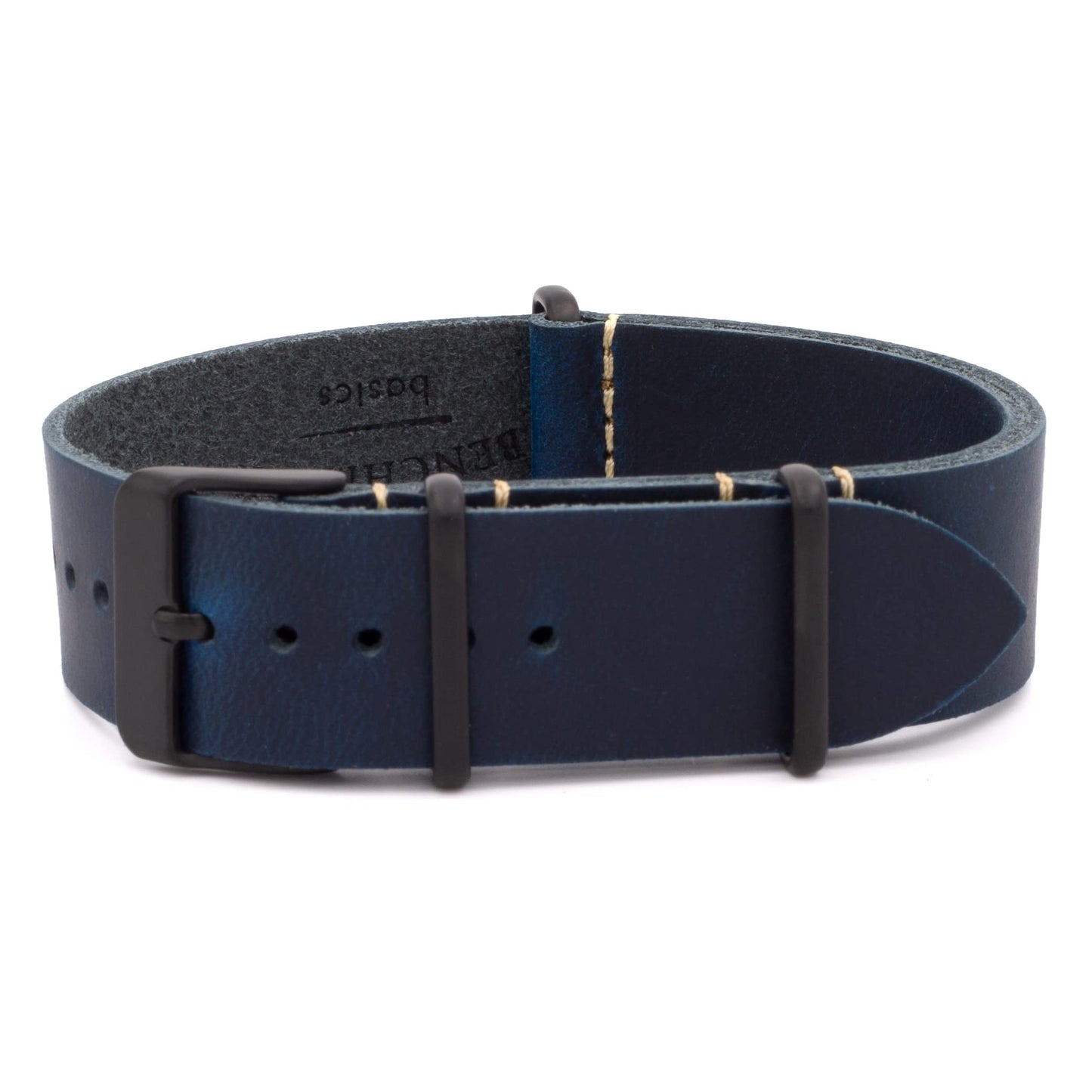 HOTBenchmark Leather Watch Band - Crazy Horse Oiled Leather One-Piece Watch Straps for Men or Women - 18mm, 20mm, 22mm or 24mm Widths