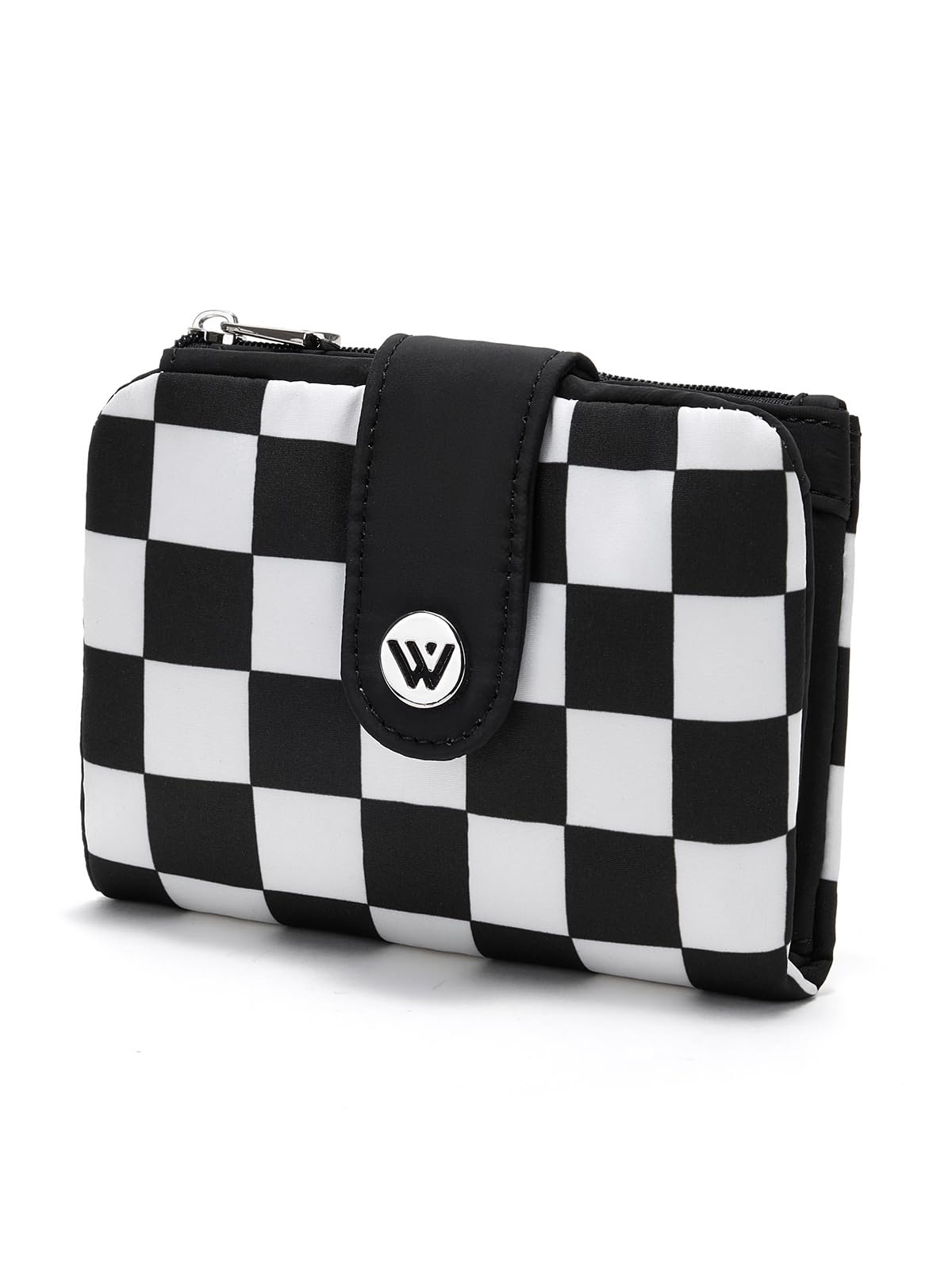 HOTWESTBRONCO Puffer Small Wallet for Women RFID Blocking Card Holder Wallets, Womens Bifold Wallet with Zipper Coin Pocket & ID Window