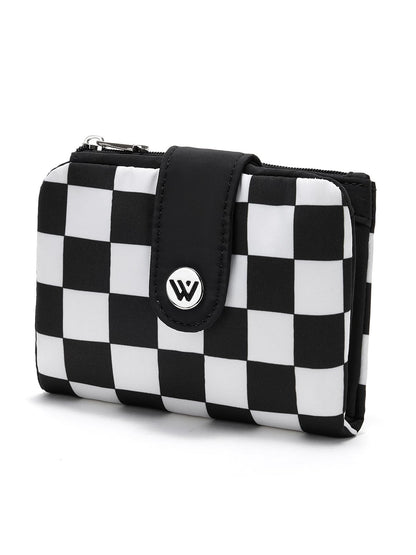 HOTWESTBRONCO Puffer Small Wallet for Women RFID Blocking Card Holder Wallets, Womens Bifold Wallet with Zipper Coin Pocket & ID Window