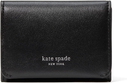 HOTkate spade new york Halo Glazed Leather Card Case Trifold Wallet