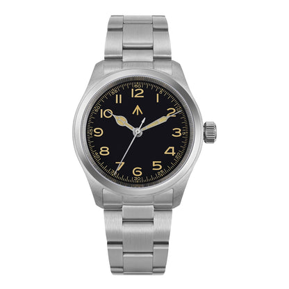 HOTTACTICAL FROG Militado ML08 Field Watch Japanese Sweep VH31 / 515 Movt with Calendar, Men's Military Watch Sapphire Crystal 10 ATM Waterproof Analog Watches for Men