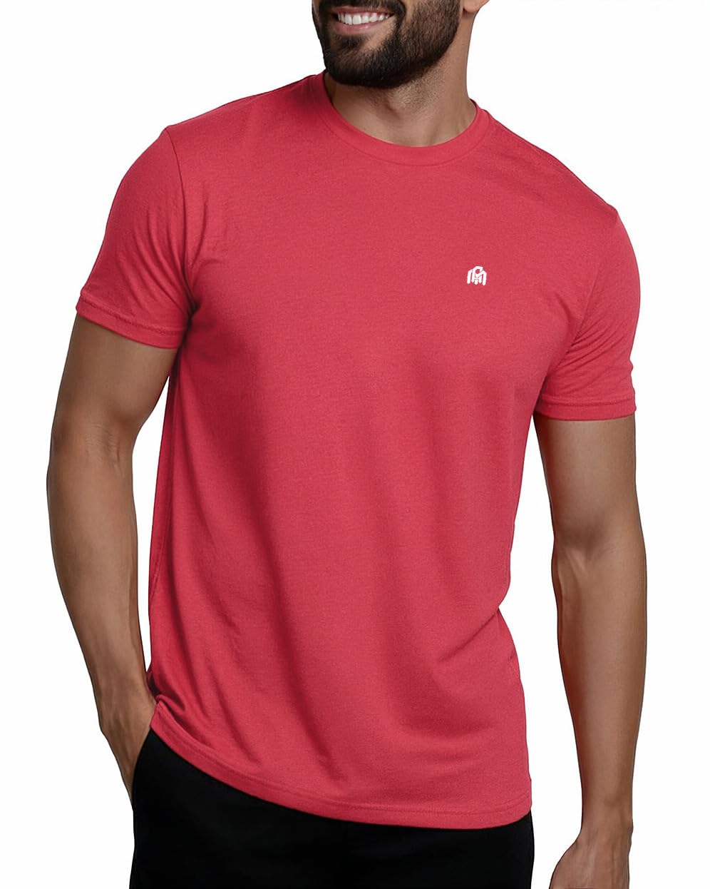 HOTMens T Shirts Soft Cotton Crew Neck Athletic Fit Casual Tees S-4XL | Soft cotton blend casual tee shirts with 4-way stretch - tag-free athletic fit for gym, work & casual wear. A go-to gift.