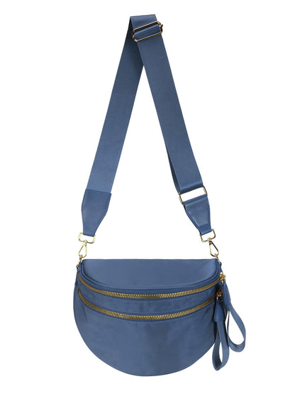 HOTPure Colour Crossbody Bag Bum Bag for Women,Spacious Purse Fanny Packs Belt Bag,Oversized Bum Bag (Colour Bum Bag-Beige)