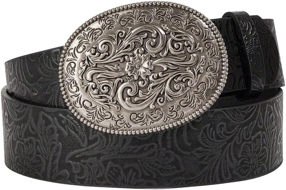 HOTRoseSeek Women's Floral Vintage Western Belts Buckle Cowgirl Belts for Women