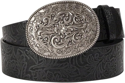HOTRoseSeek Women's Floral Vintage Western Belts Buckle Cowgirl Belts for Women