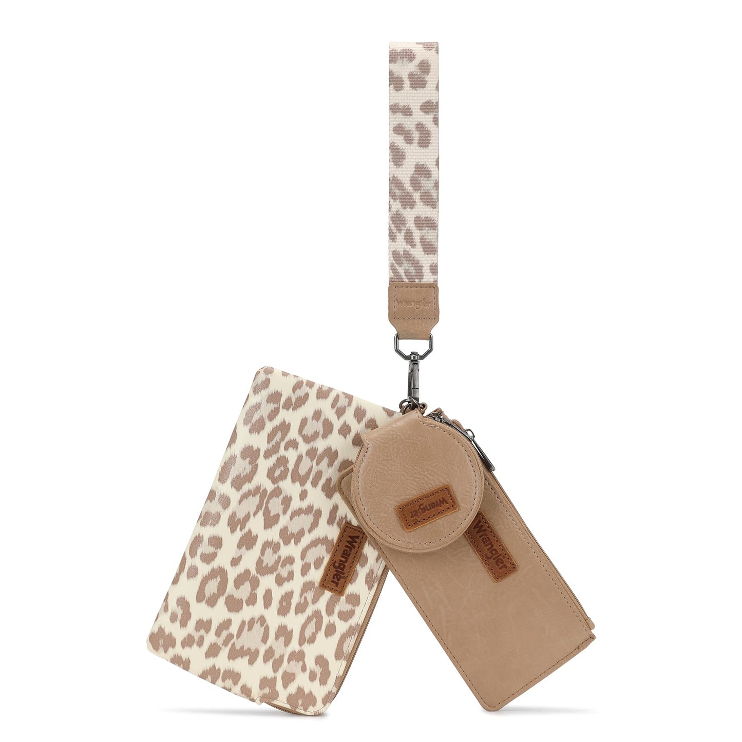 HOTMontana West X Wrangler Keychain Wristlet Wallets for Women Dual Pouch Wristlet with Zipper Coin Purse Large Capacity and Easy to Carry