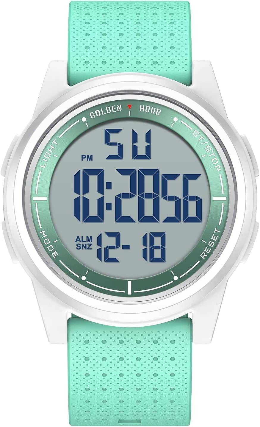 HOTGOLDEN HOUR Ultra-Thin Minimalist Sports Waterproof Digital Watches Men with Wide-Angle Display Rubber Strap Wrist Watch for Men Women