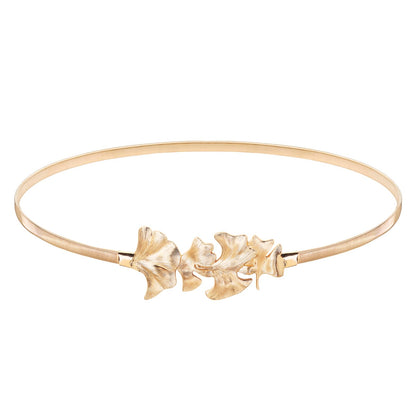 HOTGRACE KARIN Women Skinny Metal Cinch Belt Gold Waistband Elastic Waist Belt CL633