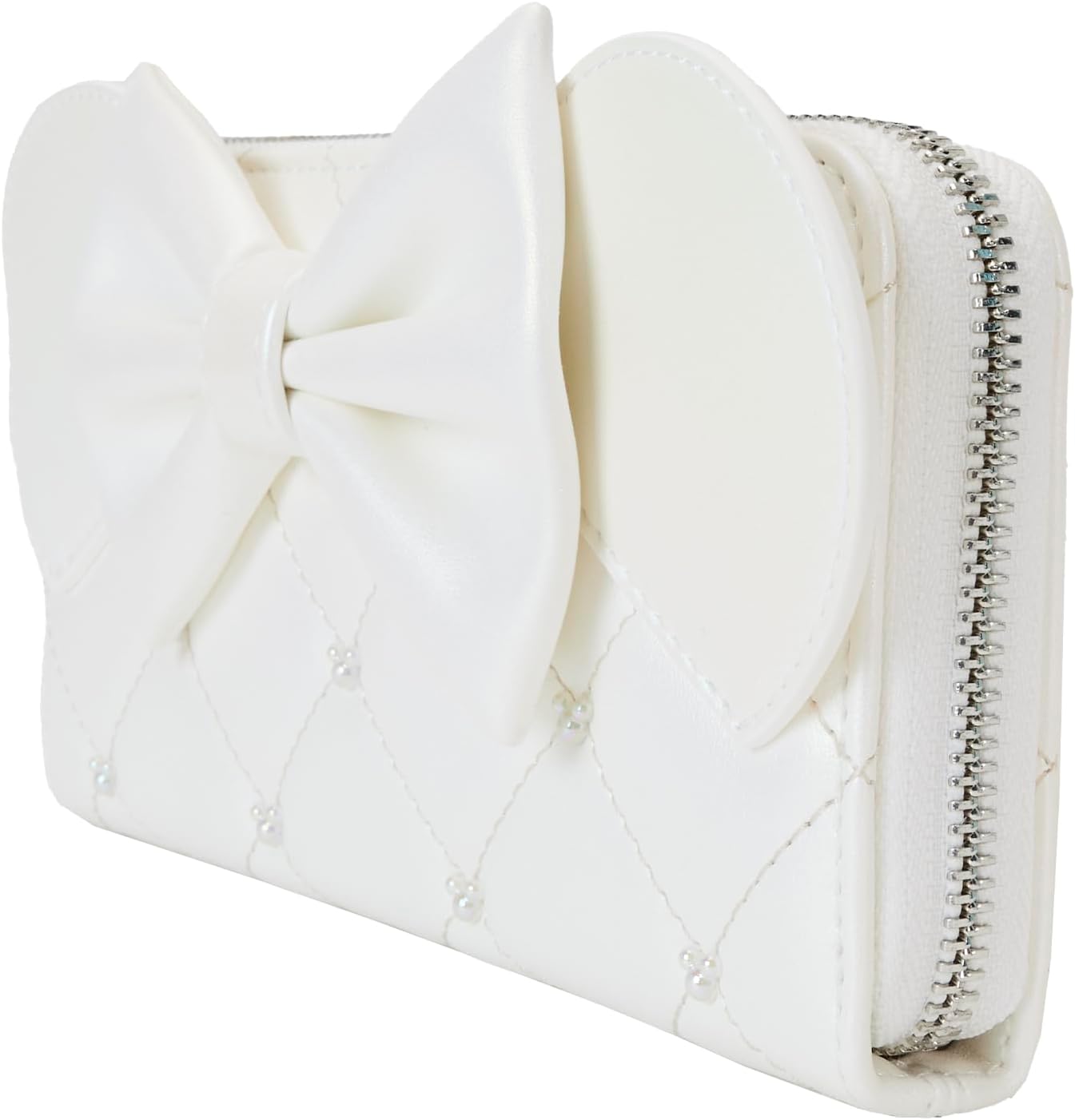 HOTLoungefly Disney Minnie Mouse Iridescent Wedding Wristlet Wallet