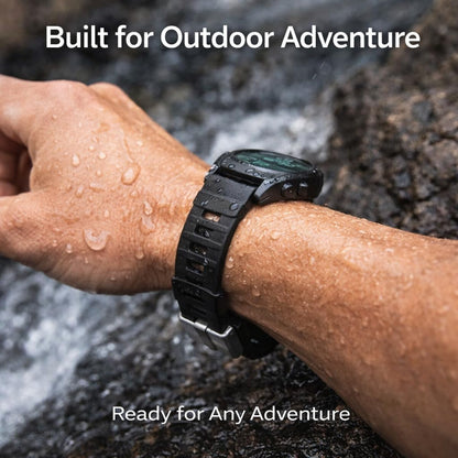 HOTNORTH EDGE ALPS Outdoor Digital Compass Watch for Men | Pedometer, 50M Water Resistance, EL Backlight, Lightweight Carbon Fiber Case and Black Nylon Strap