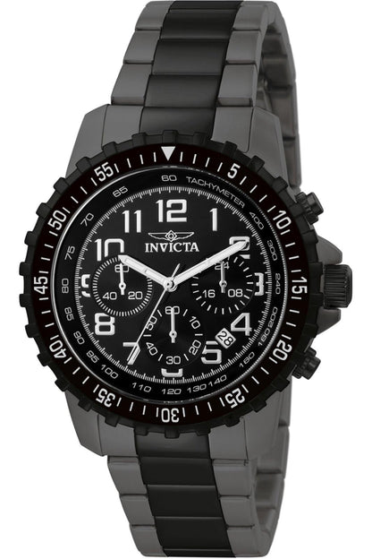 HOTInvicta Men's 1326 Invicta II Chronograph Black Dial Two-Tone Stainless Steel Watch