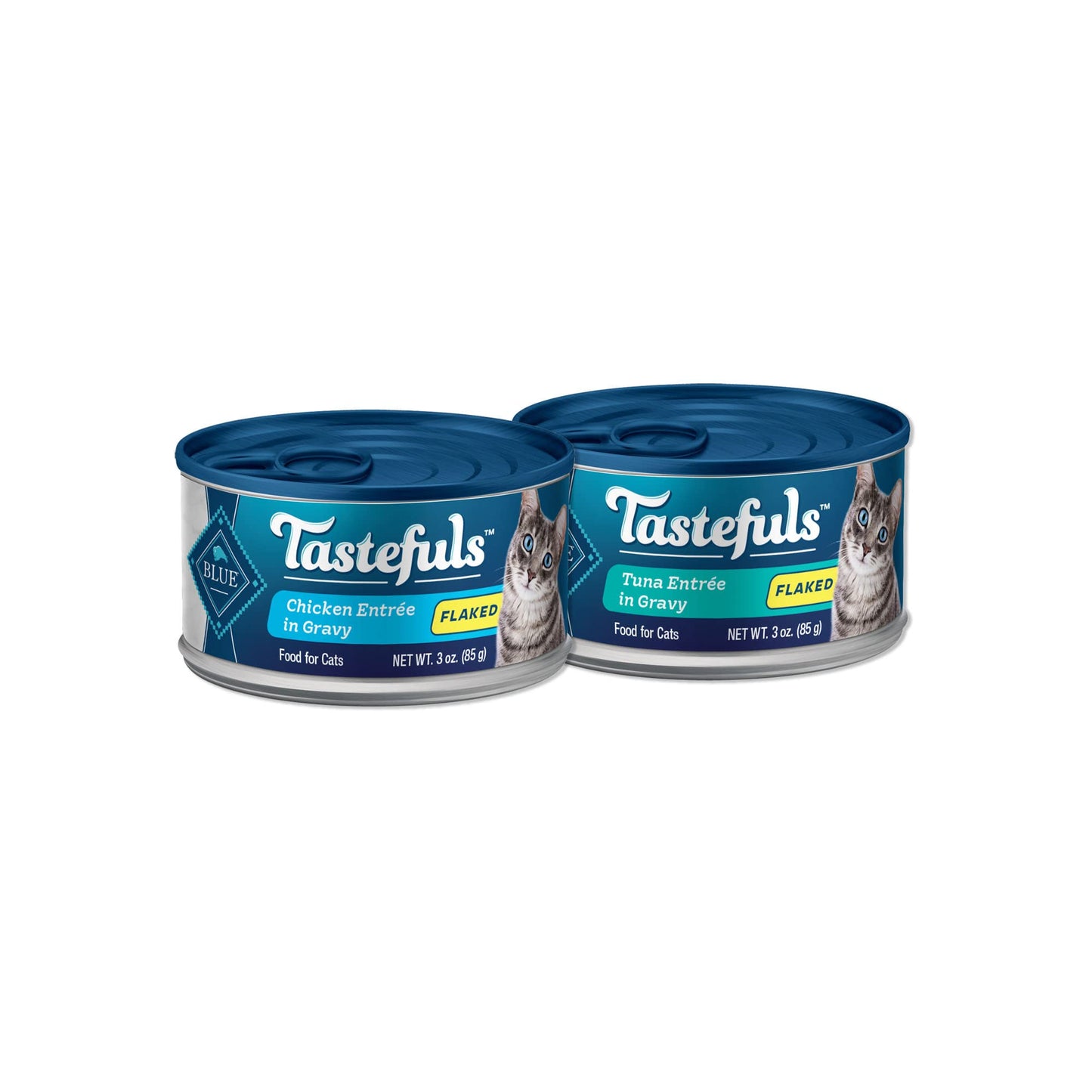 HOTBlue Buffalo Tastefuls Flaked Adult Wet Cat Food Variety Pack (Tuna, Chicken, Fish & Shrimp), Natural Ingredients Enhanced with Vitamins, Minerals & Other Nutrients, 3-oz. Each (12 Cans)