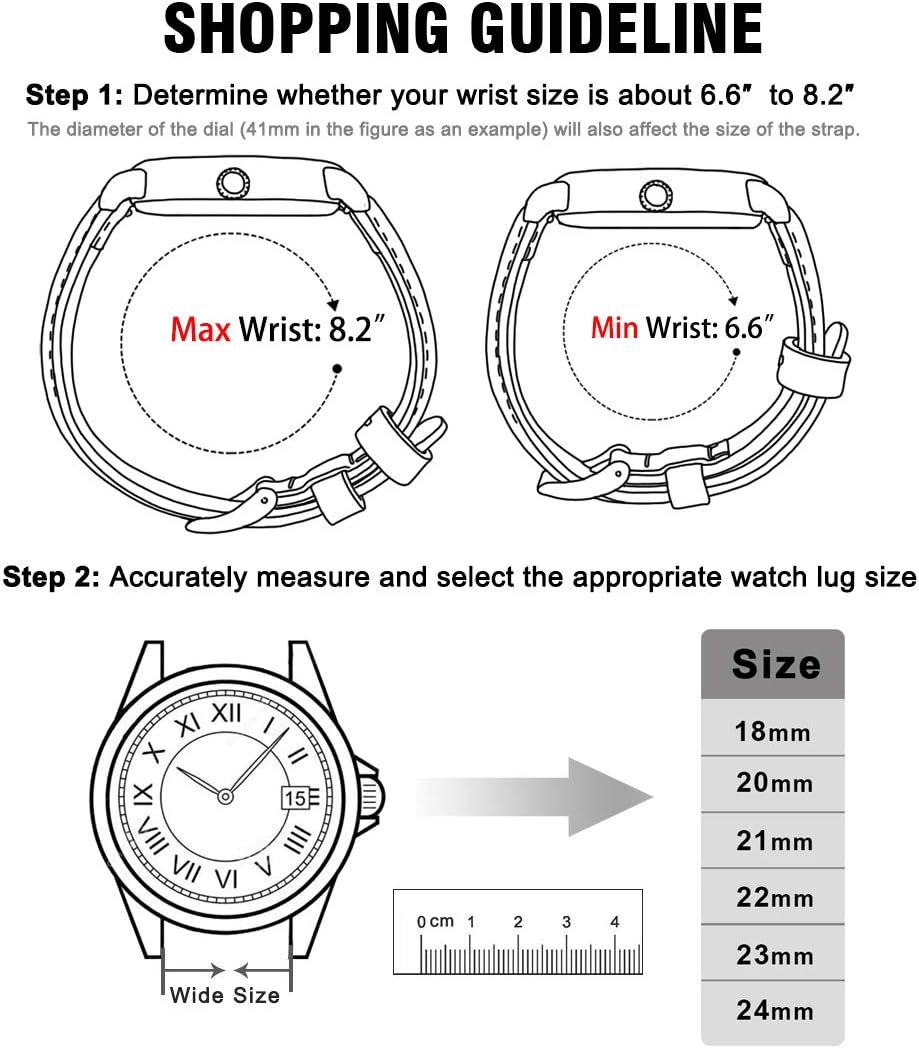 HOTRitche Christmas Gift Quick Release Leather Watch Bands Genuine Watch Straps for Men Women Top Grain Leather Watch Strap, White Elephant Gifts, Stocking Stuffers for Men, Father's Day gifts