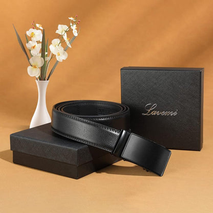 HOTLavemi Men's Real Leather Ratchet Dress Casual Belt, Cut to Exact Fit,Elegant Gift Box