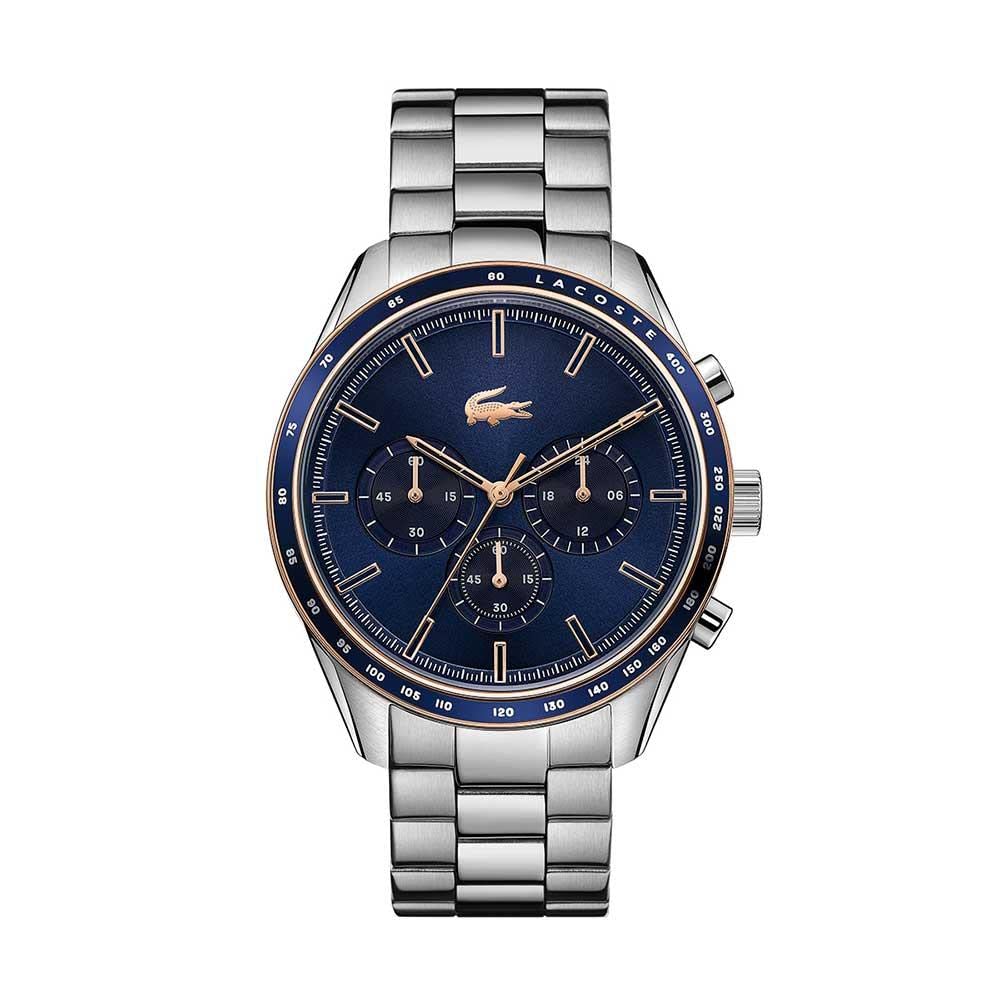 HOTLacoste Boston Men's Chronograph Watch - Classic Stainless Steel - Tachymeter - Water Resistant up to 5ATM/50 Meters - Modern Design for Him - 42mm