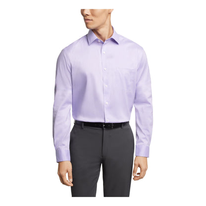 HOTVan Heusen Men's Dress Shirt Regular Fit Ultra Wrinkle Free Flex Collar Stretch Solid