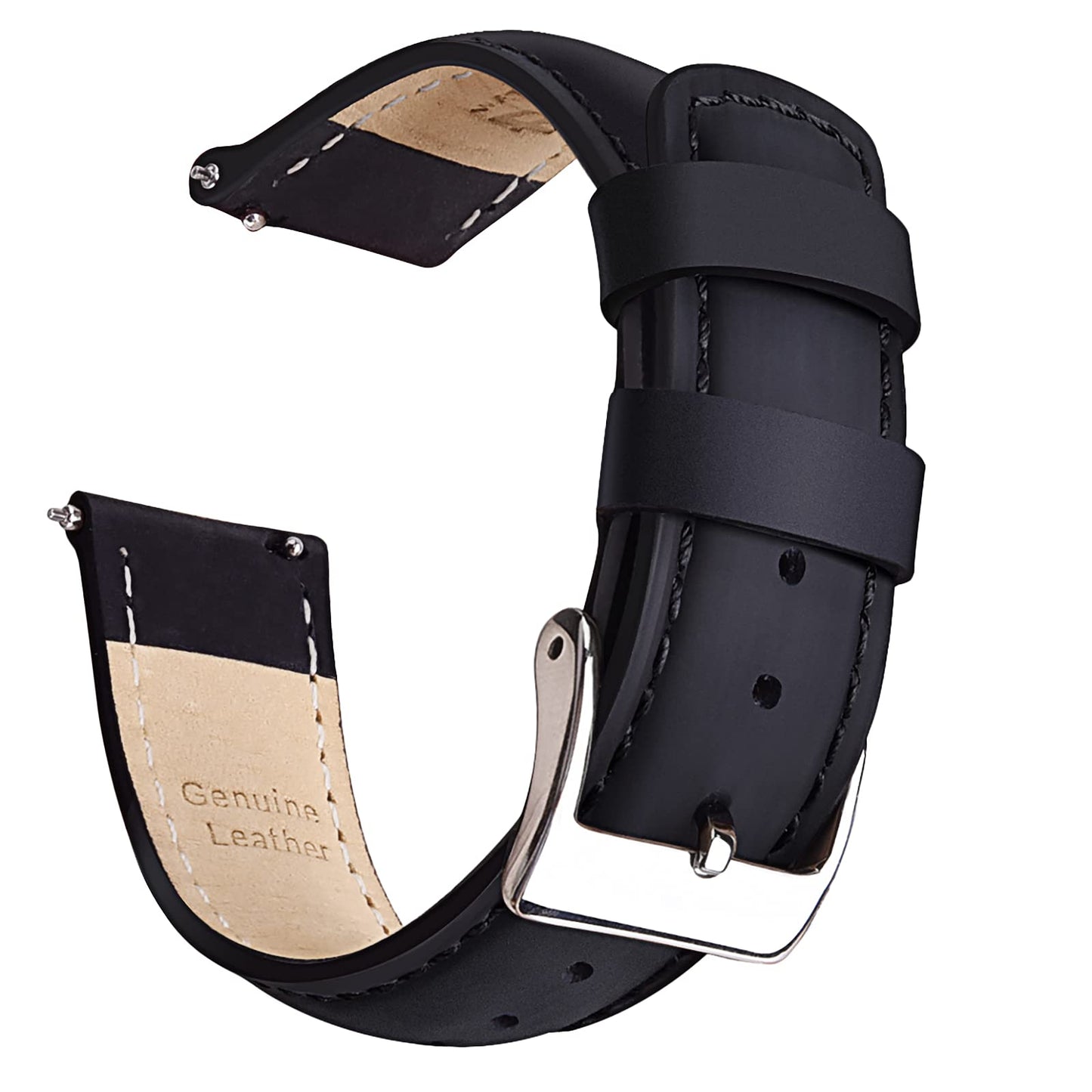 HOTRitche Christmas Gift Quick Release Leather Watch Bands Genuine Watch Straps for Men Women Top Grain Leather Watch Strap, White Elephant Gifts, Stocking Stuffers for Men, Father's Day gifts