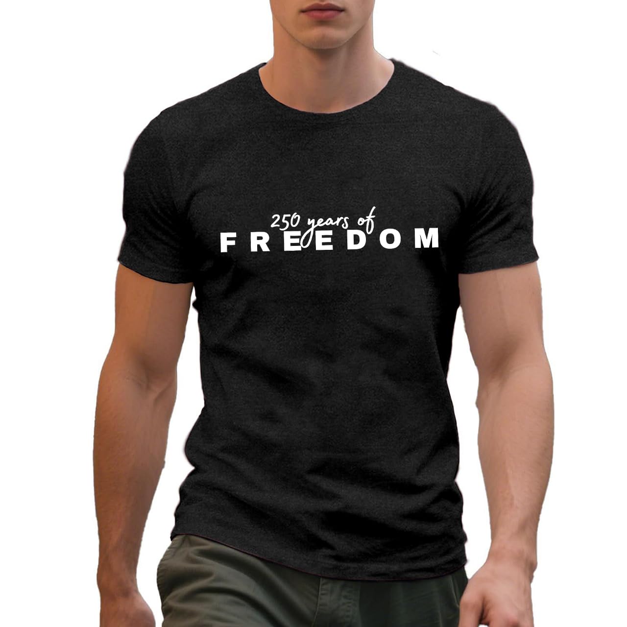 HOT250th Anniversary Shirts for Men 4th of July Shirt America Flag Patriotic Graphic Independence Day Casual Tops