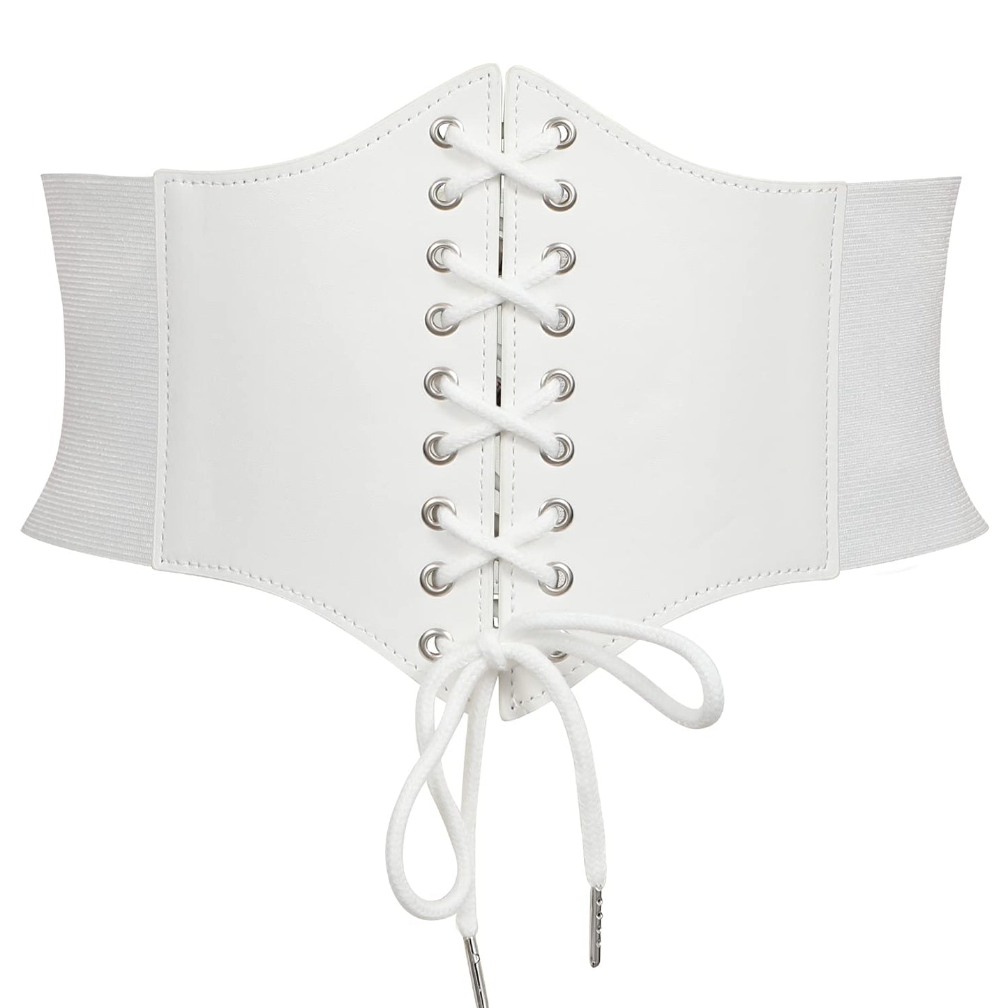 HOTJASGOOD Women’s Elastic Costume Waist Belt Lace-up Tied Waspie Corset Belts for Women