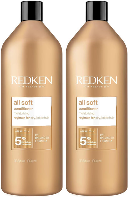 HOTRedken All Soft Conditioner - Moisturizes & Hydrates Dry, Brittle Hair, Softens, Smooths & Adds Hair Shine, Conditioner & Detangler