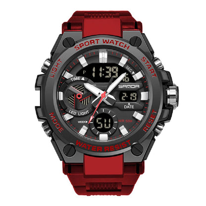 HOTKXAITO Men's Watches Sports Outdoor Waterproof Military Watch Date Multi Function Tactics LED Alarm Stopwatch