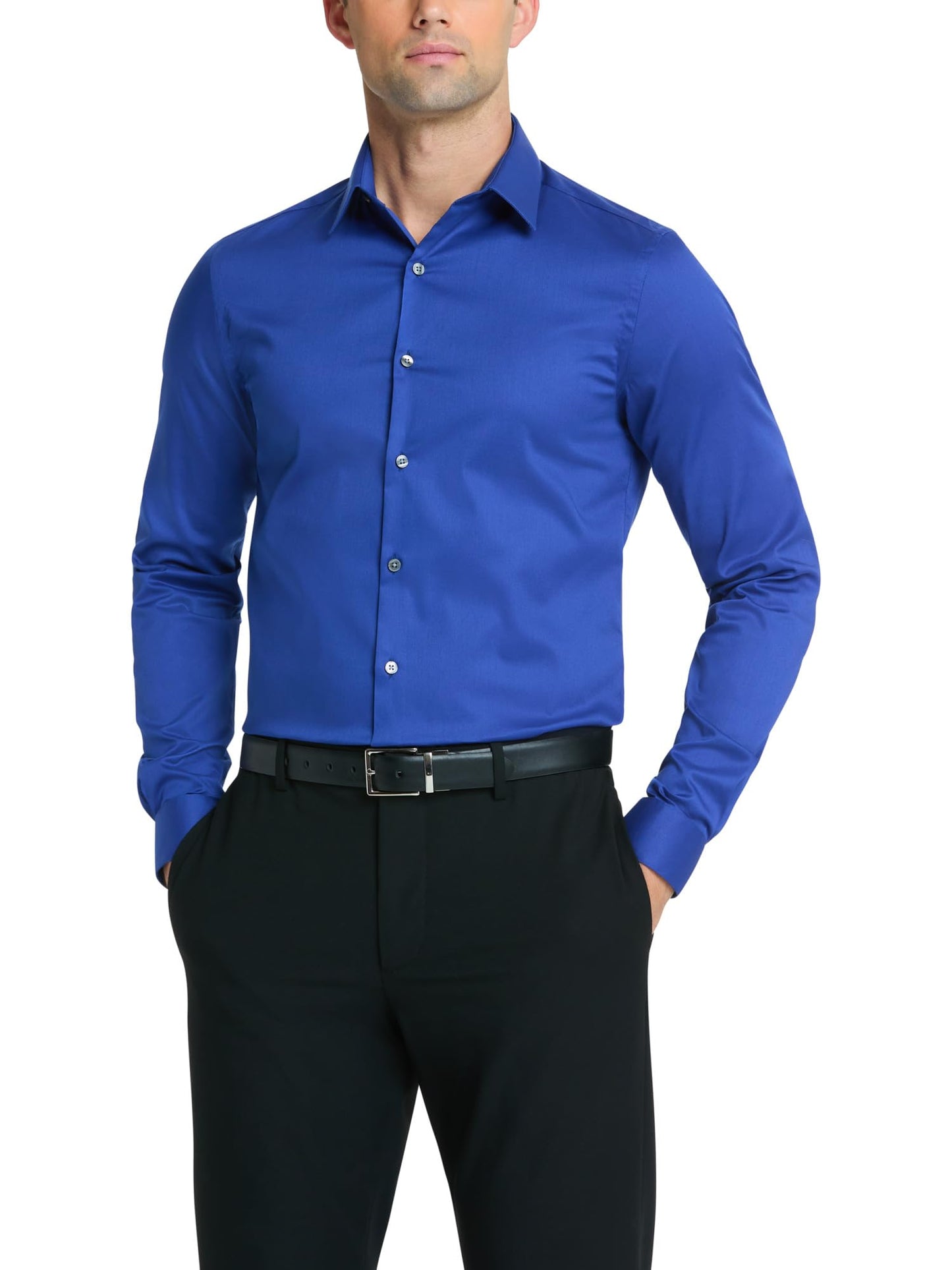 HOTVan Heusen Men's Flex Collar Slim Fit Stretch Dress Shirt