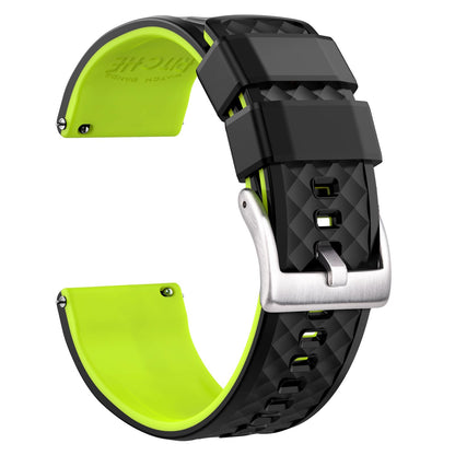 HOTRitche Christmas Gift Silicone Watch Bands 18mm 20mm 22mm 24mm Quick Release Rubber Watch Bands for Men, White Elephant Gifts, Stocking Stuffers For Men