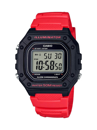 HOTCasio W218H Series | Men’s Digital Watch | 50M WR | 1/100 Second Stopwatch | 100 SEC Chronograph | LED Backlight | Countdown Timer | Daily Alarm | Hourly Time Signal | 7 Year Battery