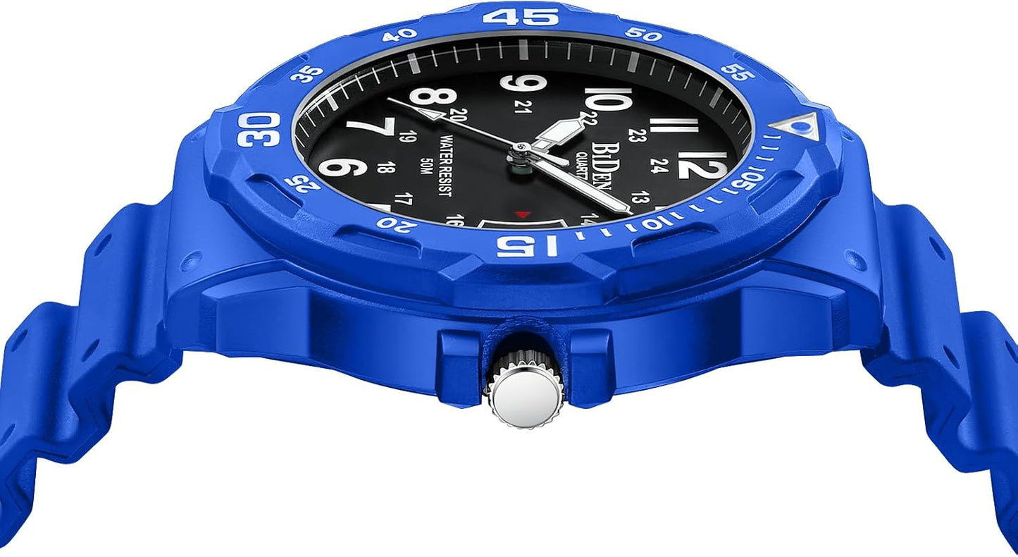 HOTLN LENQIN Mens Watches Stainless Steel Waterproof Analog Quartz Watch for Men with Date Luminous Fashion Wristwatch