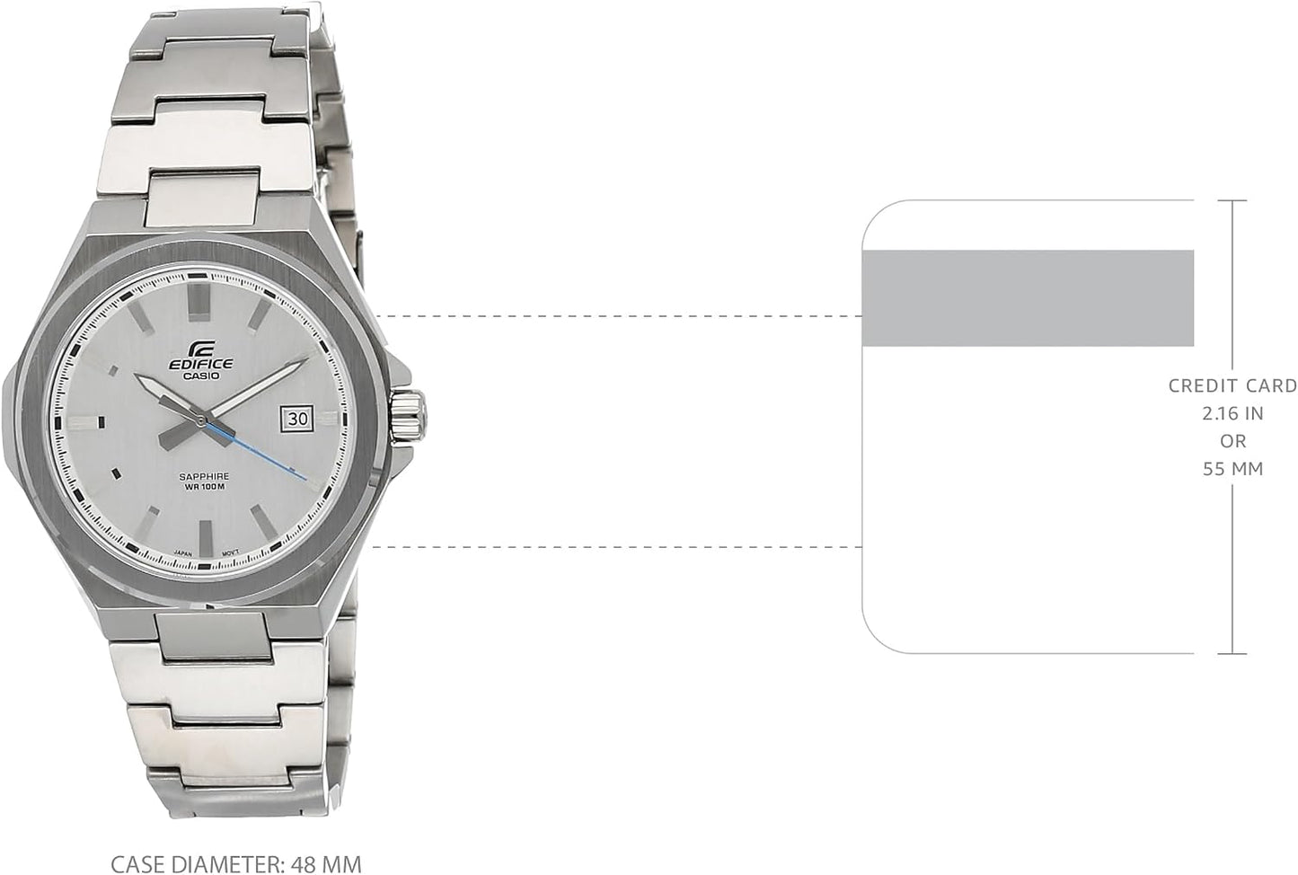 HOTCasio Edifice Men's Quartz Date Indicator Sapphire Crystal Wrist Watch EFB-108D-7AV