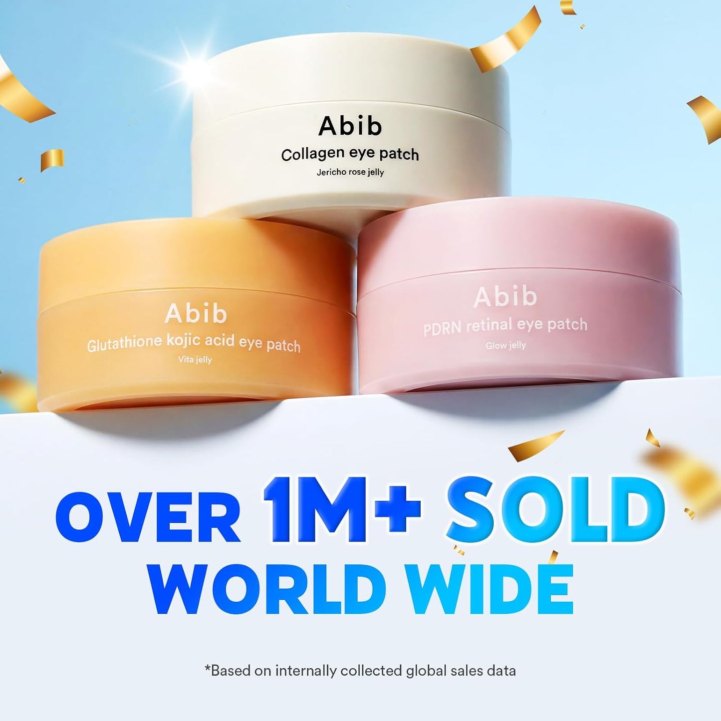 HOTAbib Vegan Collagen Eye Patches for Wrinkles & Fine Line with Jericho Rose Jelly & Peptides, 60 Count, Korean Skin Care