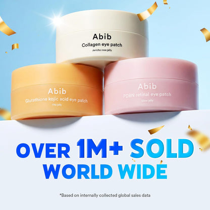 HOTAbib Vegan Collagen Eye Patches for Wrinkles & Fine Line with Jericho Rose Jelly & Peptides, 60 Count, Korean Skin Care
