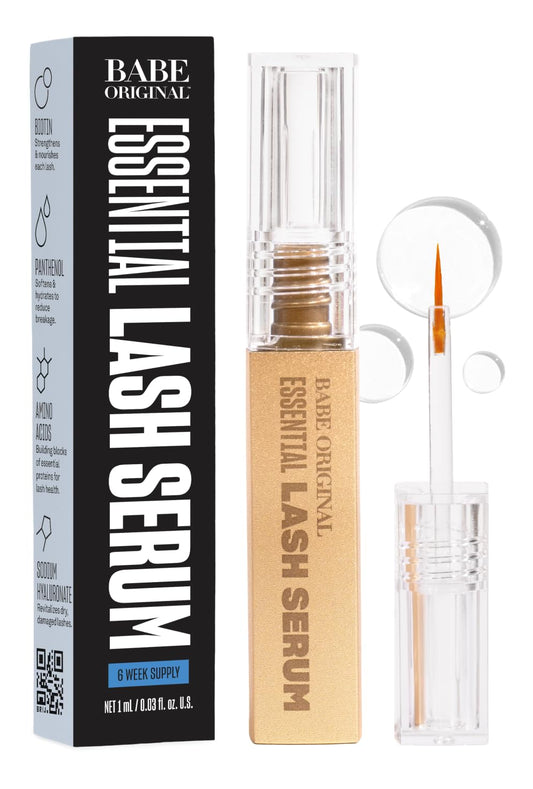 HOTBabe Original Lash Serum - Fuller & Longer Looking Eyelashes, Advanced Lash Enhancing Treatment for Natural Lashes, Extensions & Eyebrows, Vegan & Cruelty-Free
