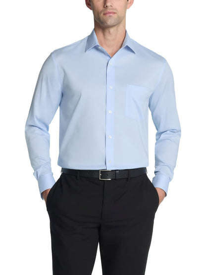 HOTVan Heusen Men's Dress Shirt Regular Fit Ultra Wrinkle Free Flex Collar Stretch Solid