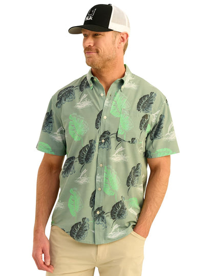 HOTHUK Mens Kona Short Sleeve Shirt | Performance Button Down