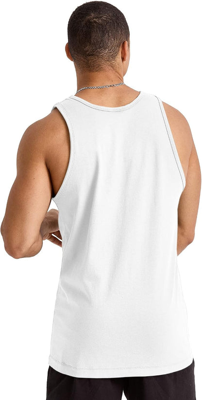 HOTHanes Men's Essentials Tank Top Pack, Midweight Cotton Tanks, Sleeveless Shirts, 3-Pack