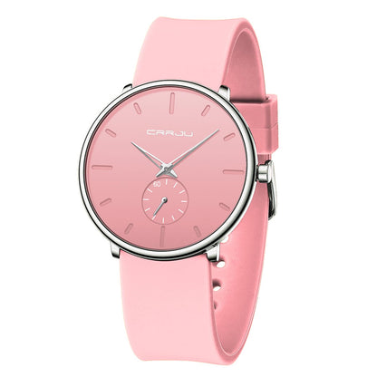 HOTCRRJU Men’s Women Watch Casual Stylish Waterproof Quartz Unisex Wristwatches, Ultra Thin Watches for Men Women, Colorful Silicone Band