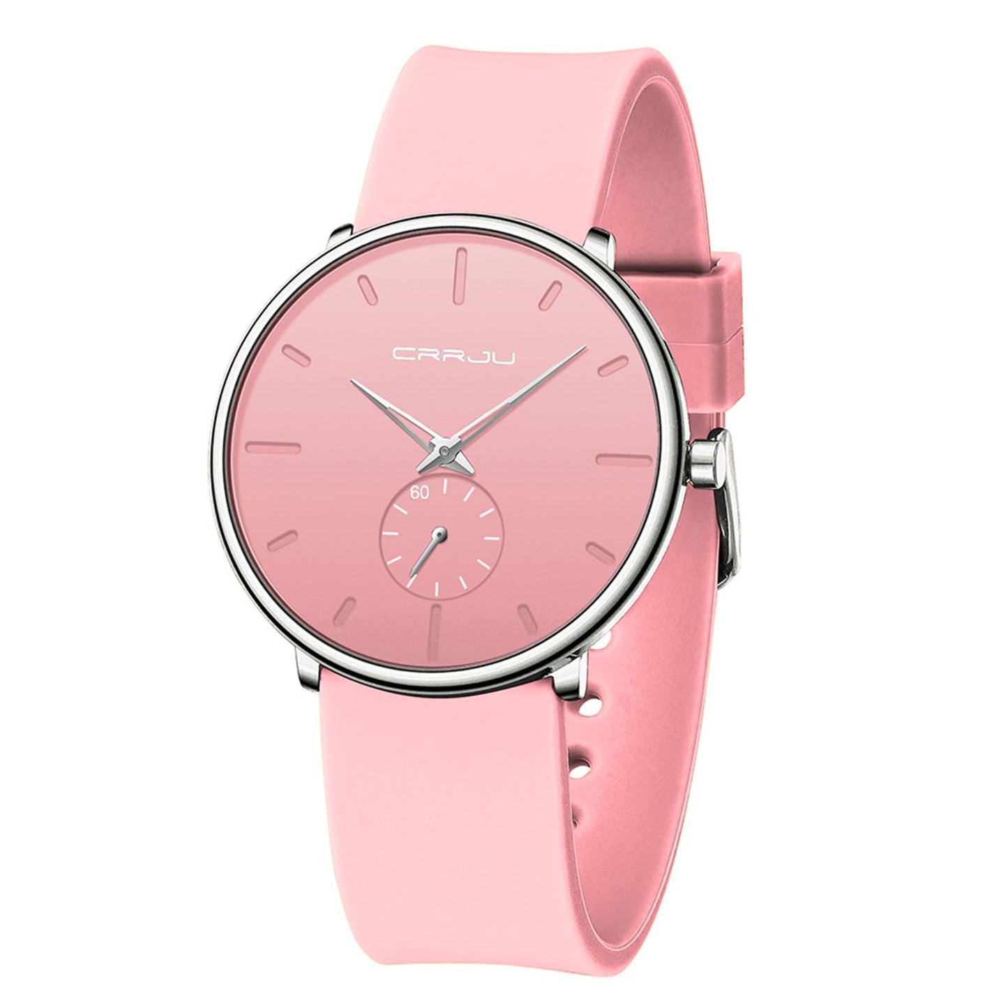 HOTCRRJU Men’s Women Watch Casual Stylish Waterproof Quartz Unisex Wristwatches, Ultra Thin Watches for Men Women, Colorful Silicone Band