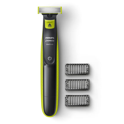 HOTPhilips Norelco One 360 Hybrid Face, Electric Beard Trimmer and Shaver, with 360 Technology, 1x 360 for Face, 5in1 Adjustable Comb, Model QP2724/90