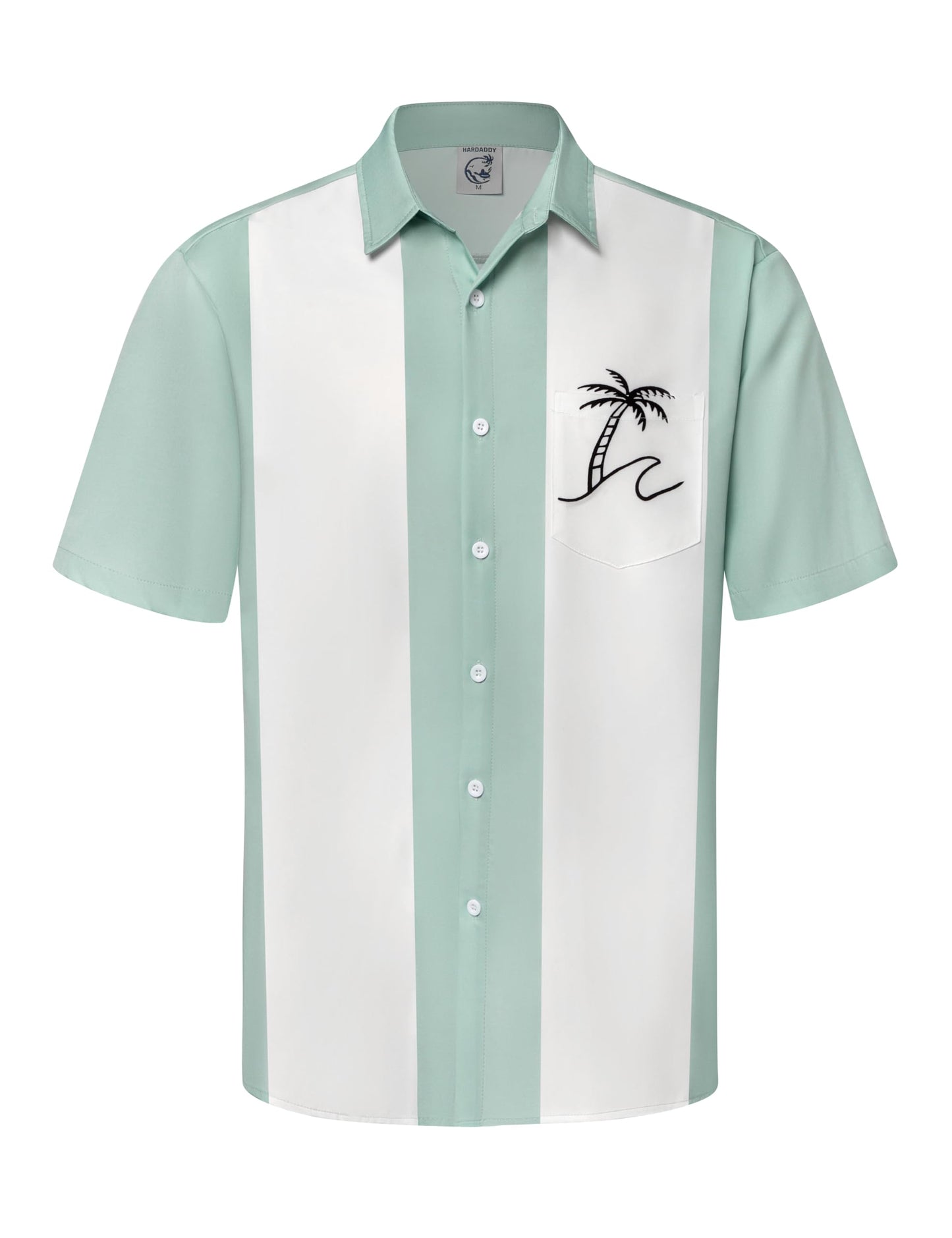 HOTHardaddy Men's Vintage Bowling Shirt Short Sleeve Button Down Hawaiian Summer Beach Printed Casual Shirts