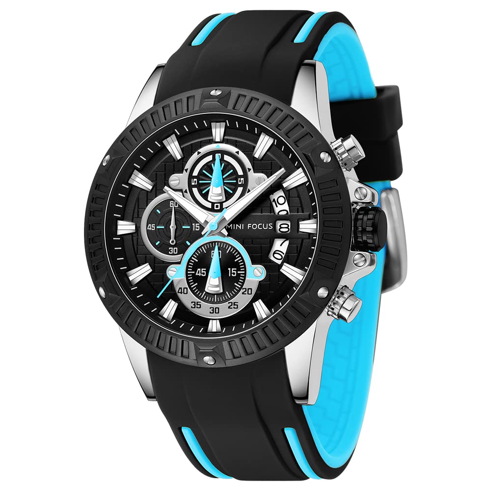 HOTAIMES Mens Watches for Men Casual Chronograph Waterproof Sport Military Watch Analog Quartz Movement Stylish Luxury Dress Wrist Watch Elegant Gift Watch for Men