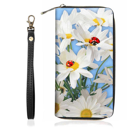 HOTChristian Cross Quote Bible Verse Matthew 19:26 Print Wallet for Women Large Capacity Wallet Credit Card Holder PU Leather Zipper Clutch Purse Phone Wallet