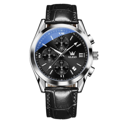 HOTOLEVS Men's Watches Brown Leather with Date,Casual Watches for Men,Large Face Watches Men,Chronograph Mens Watch,Sport Waterproof Business Dress Analog Quartz Men's Wrist Watches Reloj De Hombre