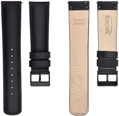 HOTRitche Christmas Gift Quick Release Leather Watch Bands Genuine Watch Straps for Men Women Top Grain Leather Watch Strap, White Elephant Gifts, Stocking Stuffers for Men, Father's Day gifts