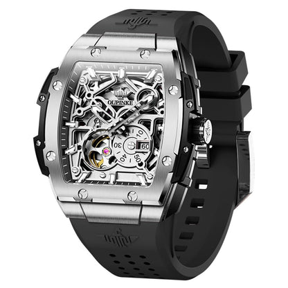 HOTOLEVS Watch Men Luxury Casual Square Skeleton Chronograph Watches