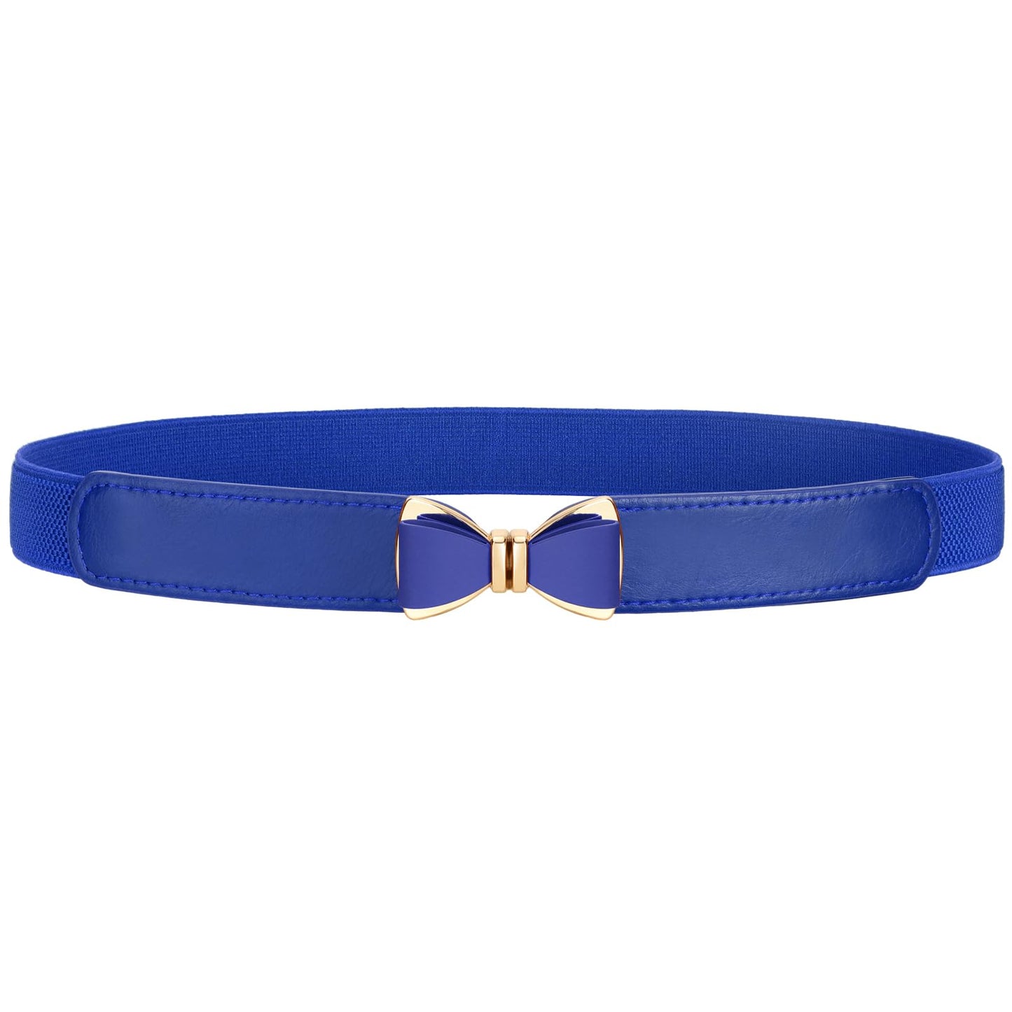 HOTVONMELLI Womens Skinny Elastic Belt Stretchy Bow Belt for Women Dresses Thin Waist Ladies Belts