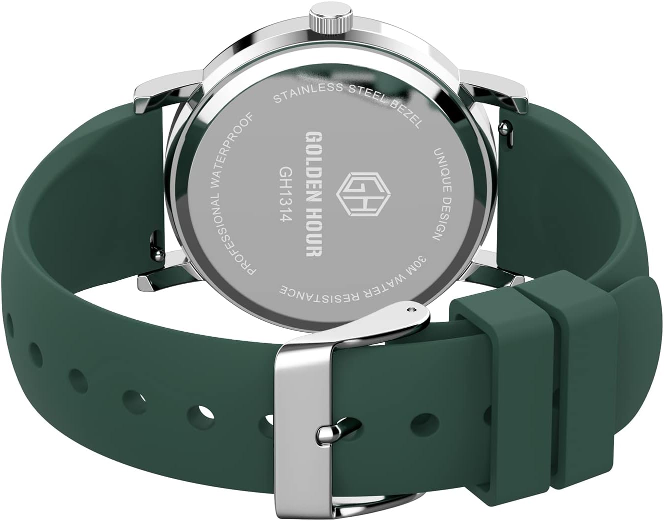 HOTGOLDEN HOUR Waterproof Nurse Watch for Medical Professionals, Students Women Men - Military Time Luminouse Easy Read Dial, 24 Hour with Second Hand, Colorful Silicone Band