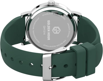 HOTGOLDEN HOUR Waterproof Nurse Watch for Medical Professionals, Students Women Men - Military Time Luminouse Easy Read Dial, 24 Hour with Second Hand, Colorful Silicone Band