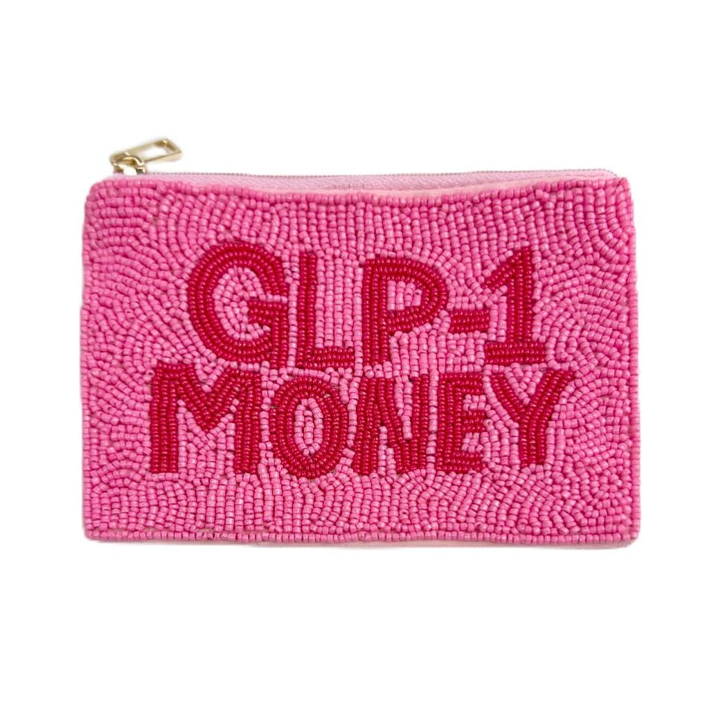 HOTBeaded Coin Purse Change Zipper Pouch Wallet Tacos & Tequila | Handmade Beadwork, Compact Organizer, Cash Holder, Card Storage, Makeup Pouch, Giftable Accessory, Everyday Carry