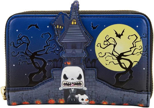 HOTLoungefly Funko Pop Disney Nightmare Before Christmas Jack Skellington Zip-Around Wallet